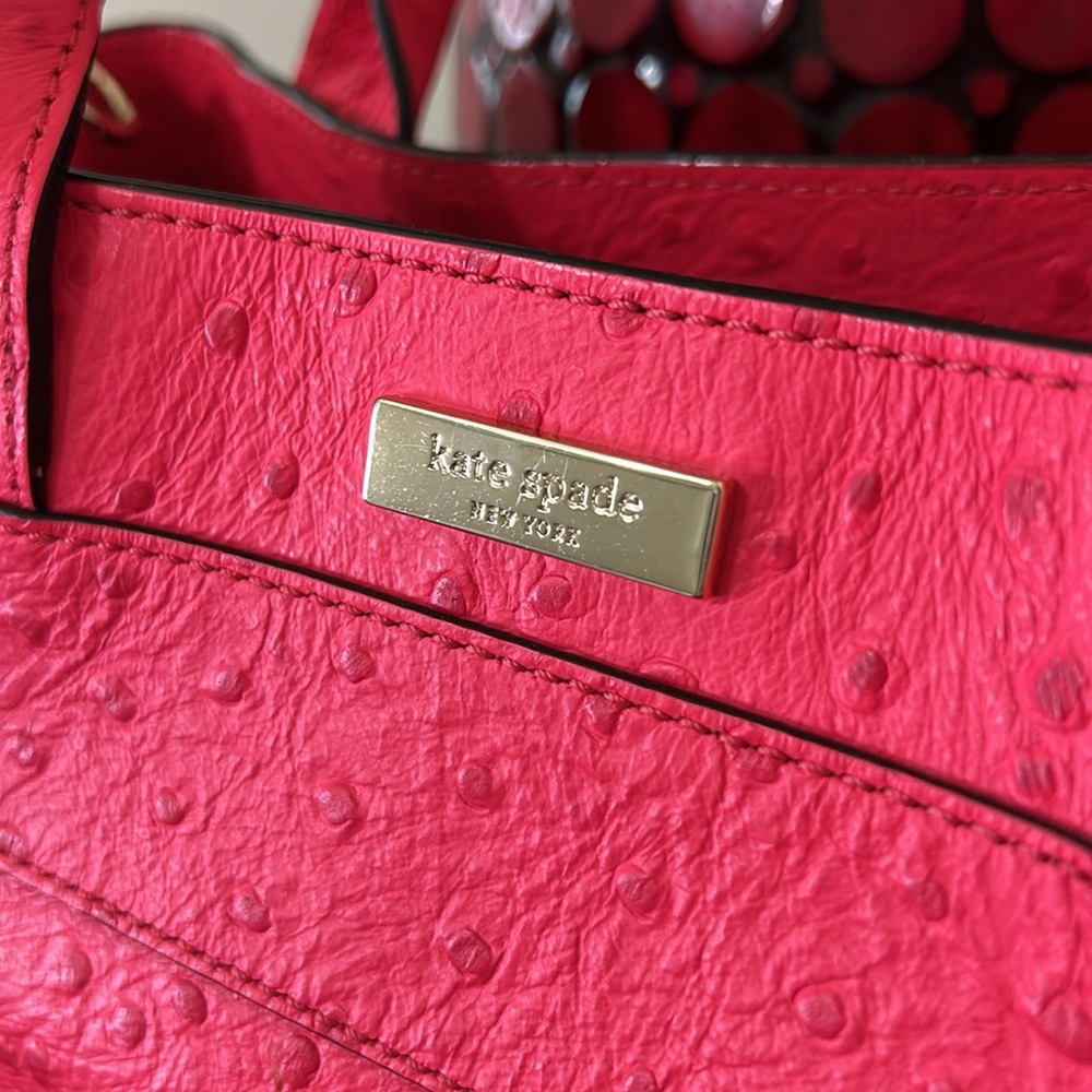 Kate Spade New York Provence Charm City Ostrich-Embossed Satchel – Hot Pink - Picture 6 of 17
